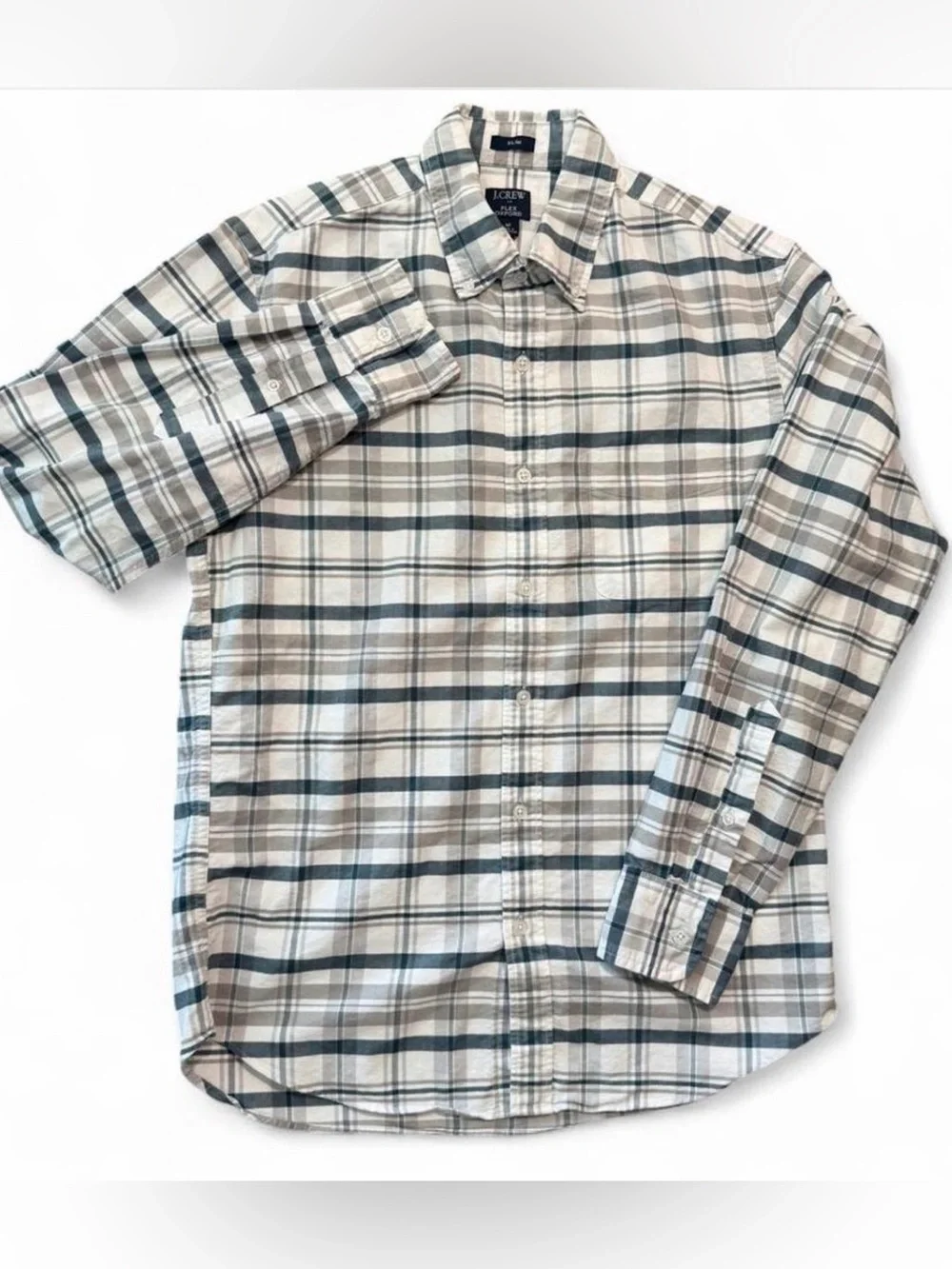 J.Crew Plaid Button Down Shirt Men’s MSlim Fit Cotton Office Preppy Business
